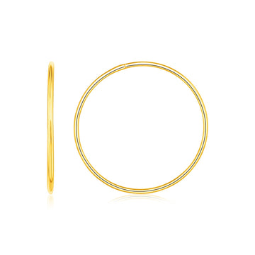 Endless Hoop Style Earrings in 14K Yellow Gold